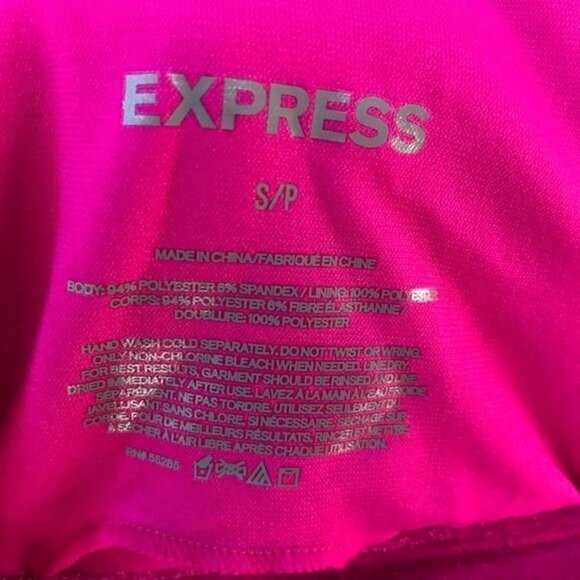 Express NWT Fuchsia Velvet Triangle Bikini Top, Size S - Picture 9 of 11